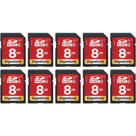 Gigastone 8GB 10-Pack or 32GB 2-Pack SDHC Memory Card