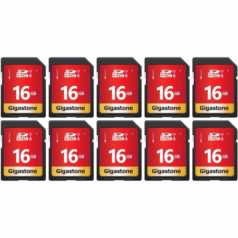 Gigastone 8GB 16GB 64GB or 128GB Single and Multi Pack SD Memory Cards