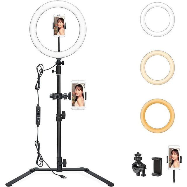 Godox LR120 12" LED Ringlight w/Stand & Cell Phone Holder Black