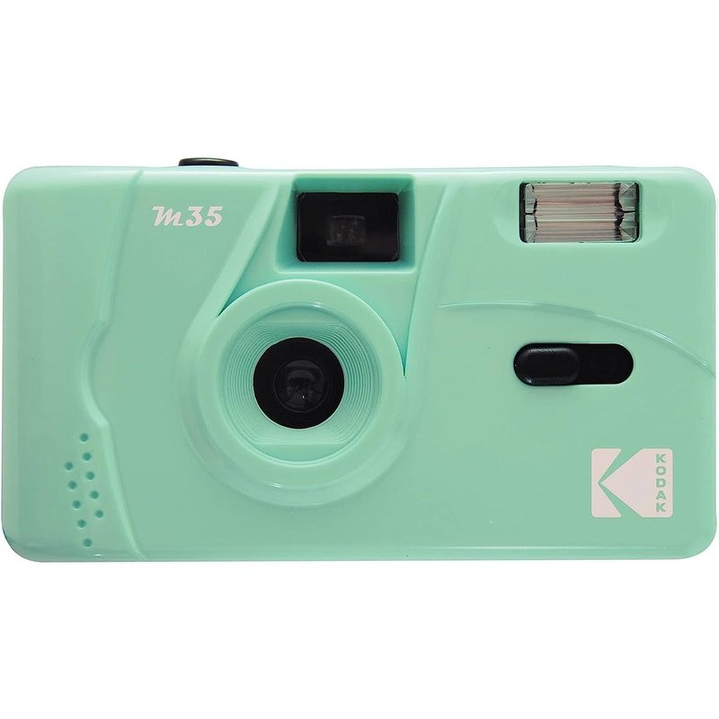 Green Kodak M35 35mm Film Camera, Film and Battery Bundle