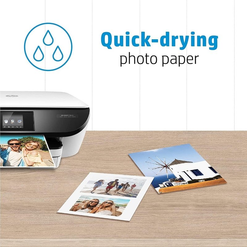 HP Everyday Photo Paper Glossy 25 Sheets 8.5X11 Inch, Q5498A