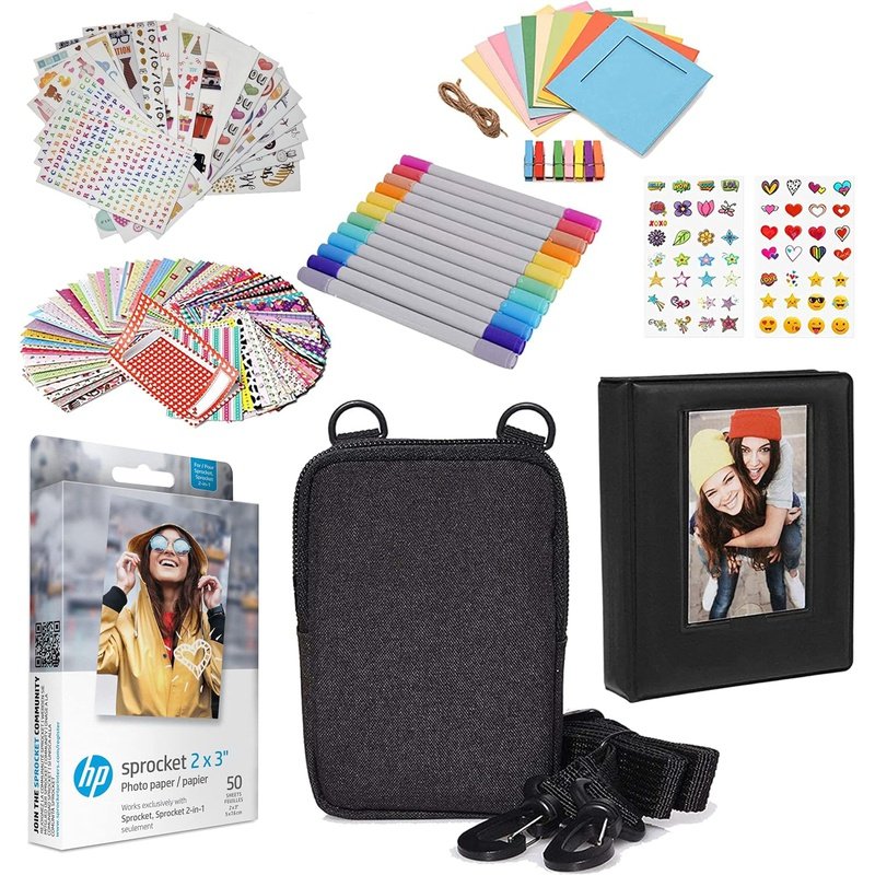 HP Sprocket 2X3" Premium Zink Sticky Back Photo Paper, Basic or Bundle