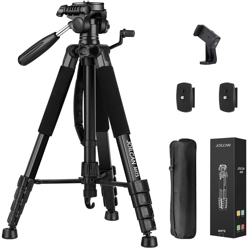 Heavy-Duty Professional DSLR Camera Tripod & Monopod Stand, 74