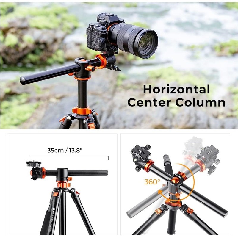 K&F Concept Aluminum Camera Tripod 73 Inch or 90 Inch w/28mm Ball Head