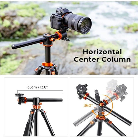 K&F Concept Aluminum Camera Tripod 73 Inch or 90 Inch w/28mm Ball Head