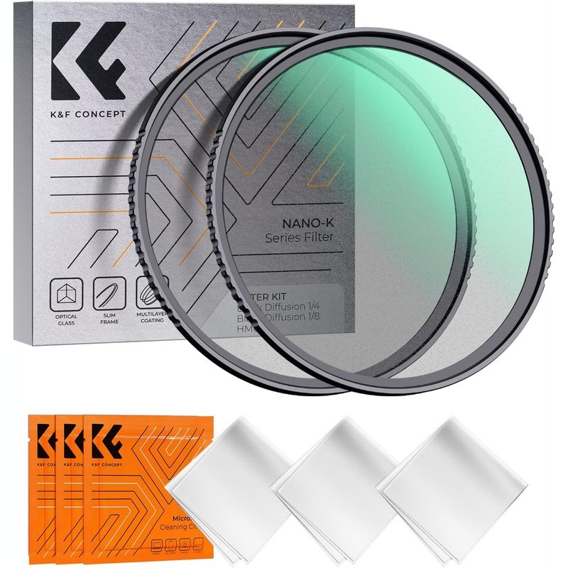 K&F Concept Black Diffusion Filters Kit 1/4 & 1/8 Cinematic - K Series