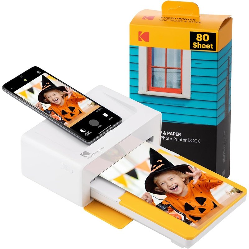 KODAK Dock Plus Instant Photo Printer, Prints 4X6 inch Photos, Bundle