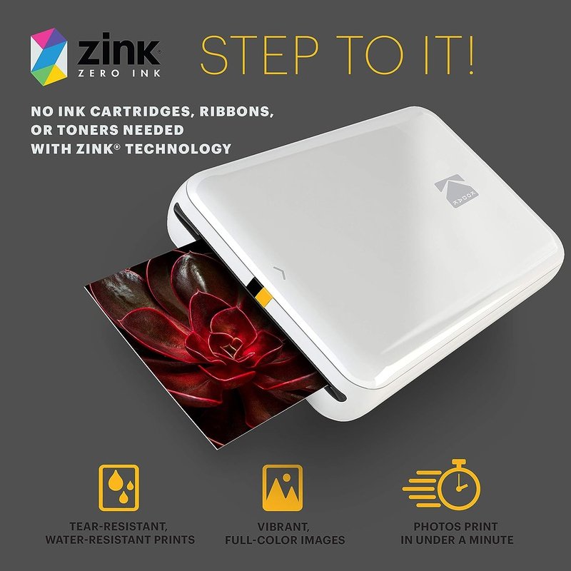 KODAK STEP Instant Photo Printer with Zink Technology