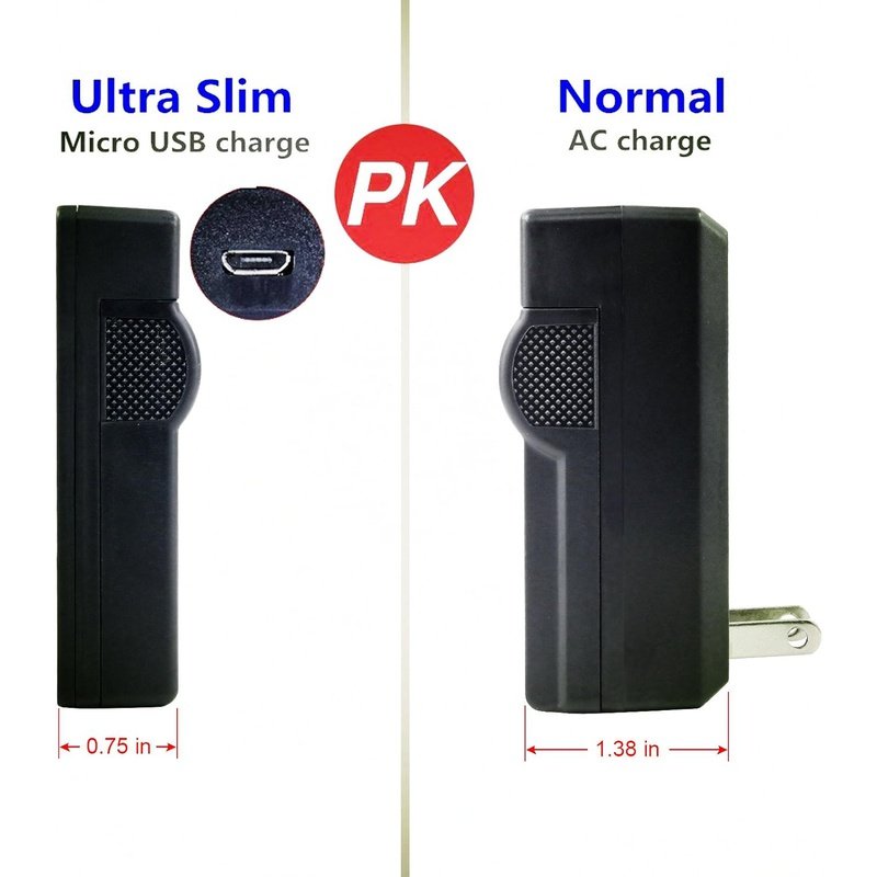 Kastar 2 Pack LB-070 Battery and Slim Charger for Select Kodak Cameras