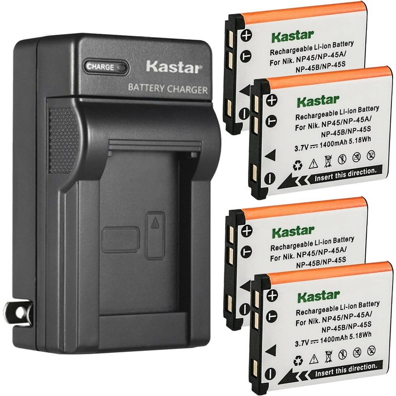 Kastar NP-45 Battery and AC Wall Charger for Select Minolta Cameras