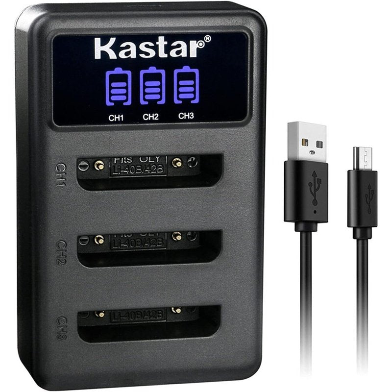 Kastar NP-45 Battery and Triple Charger for Select Minolta Cameras