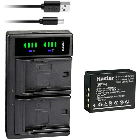 Kastar NP-W126 Battery and LTD2 Charger Replacement for FujiFilm