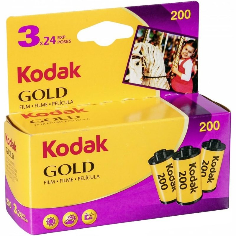 Kodak Gold 200 Film 3 Rolls 24 Exposures per Roll