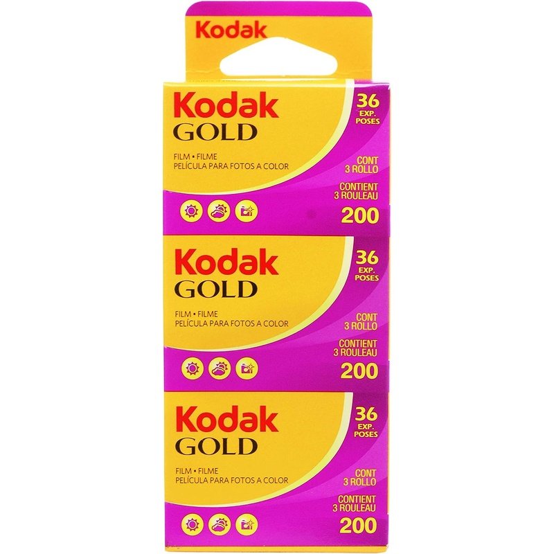 Kodak Gold 200 Film, 3 Rolls, 36 Exposures per Roll