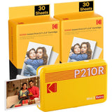 Kodak Mini 2 Retro P210R Portable Photo Printer and Accessory Bundle