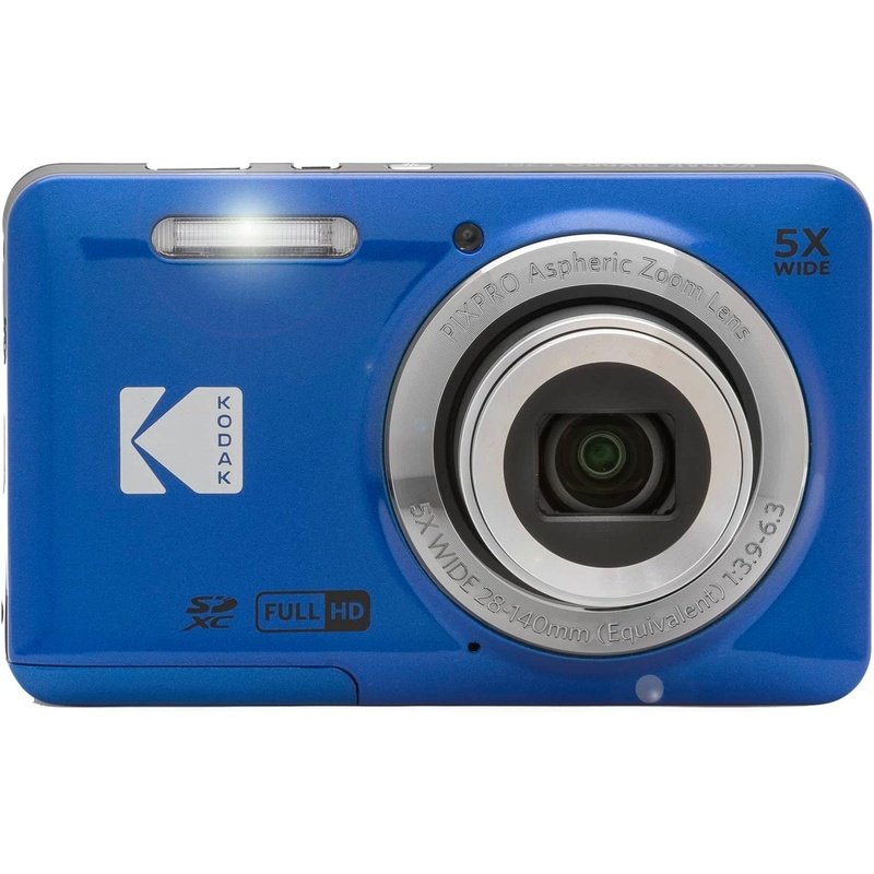 Kodak PIXPRO FZ55 Digital Camera Blue Bundle with Camera Case