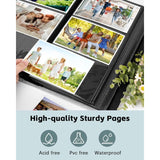 Large Capacity Photo Album 4X6 Photos Linen Fabric Cover with Window