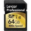 Lexar PRO SDXC 64GB or 128GB 400X Memory Card