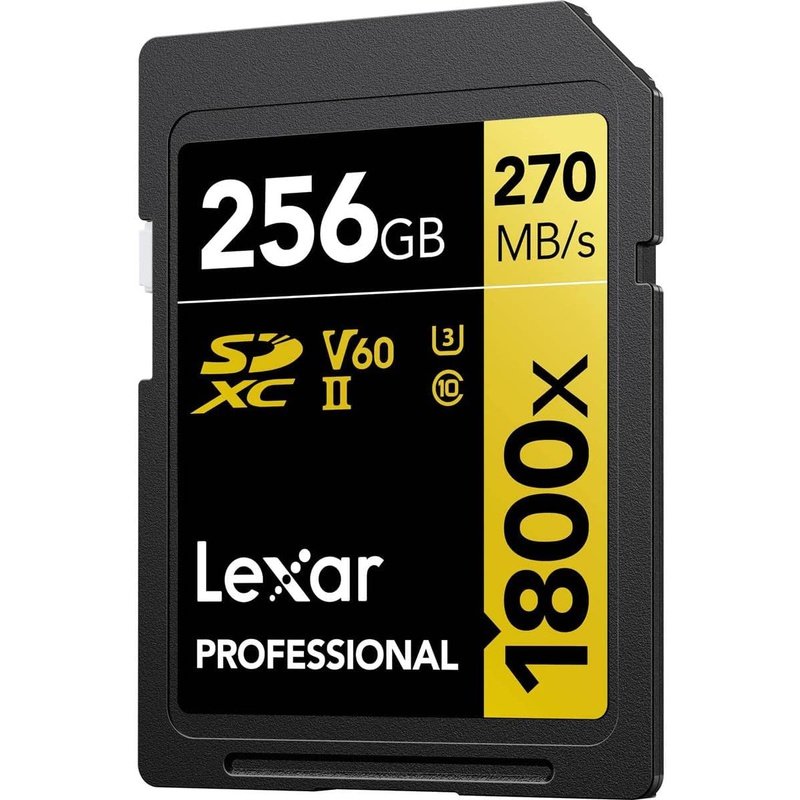 Lexar Pro SDXC Gold Series 1800X 256GB Memory Card 2-Pack