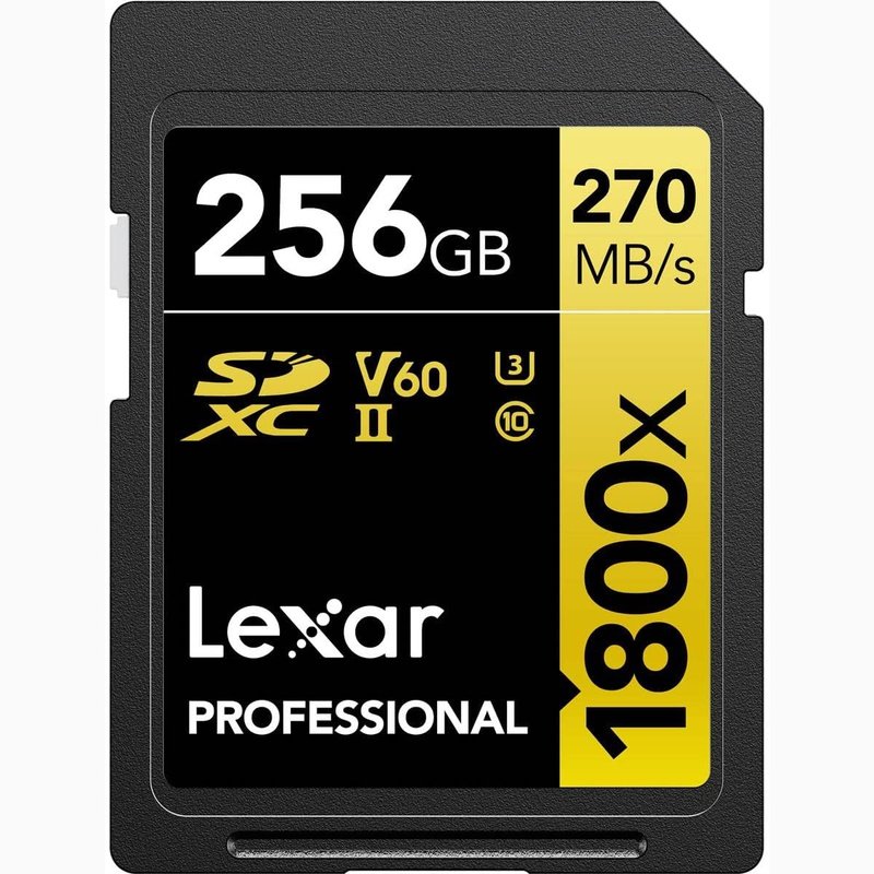 Lexar Pro SDXC Gold Series 1800X 256GB Memory Card