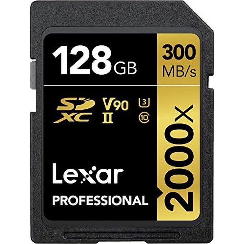 Lexar Pro SDXC Gold Series 2000X 32GB, 64GB, or 128GB Single or Multi Pack Memory Card