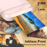 Liene 2X3” Mini Photo Printer and Paper 5/50/100 Sheets w/Adhesive Back