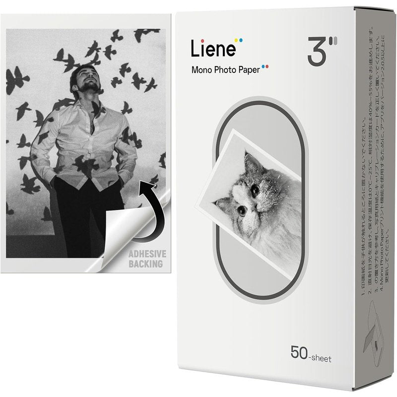 Liene 2X3” Mini Photo Printer and Paper 5/50/100 Sheets w/Adhesive Back