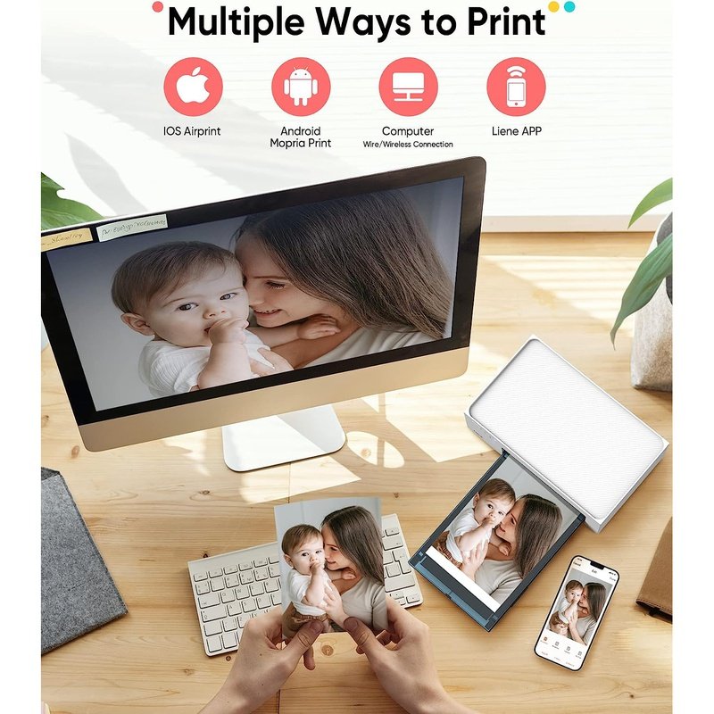 Liene Amber 4x6 Instant Photo Printer, Great Gift Idea for Teenagers