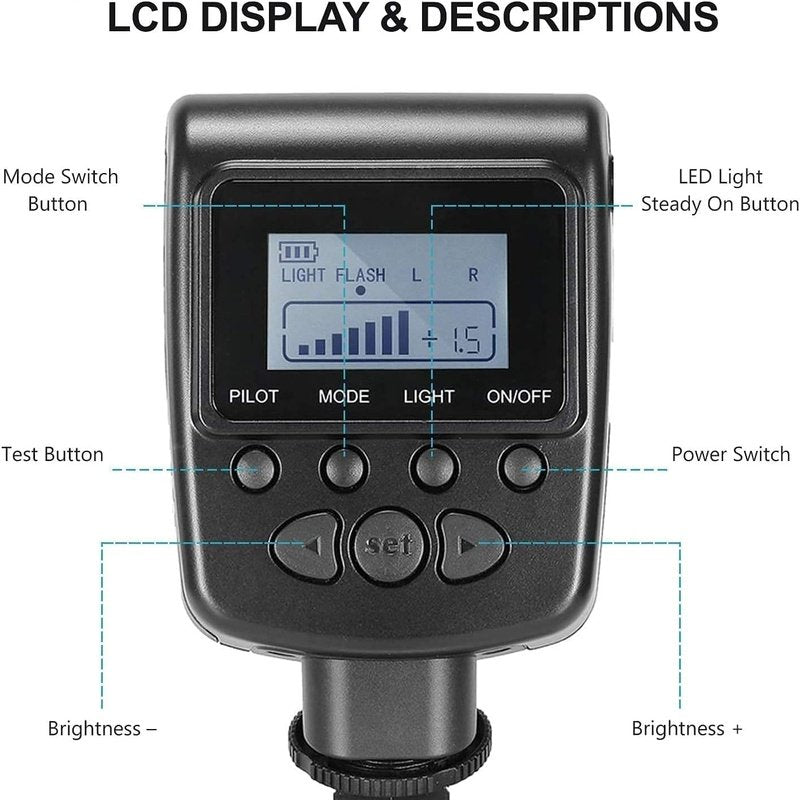 Macro Ringlight Flash w/LED Display for Canon EOS Rebel T7