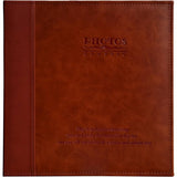 Magnetic Self-Stick Photo Album Leather Cover, A52035 Red Brown, Large