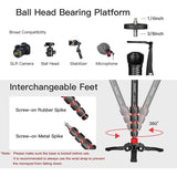 Manbily A222 67" Extendable Travel Monopod, Aluminum Monopod with Feet