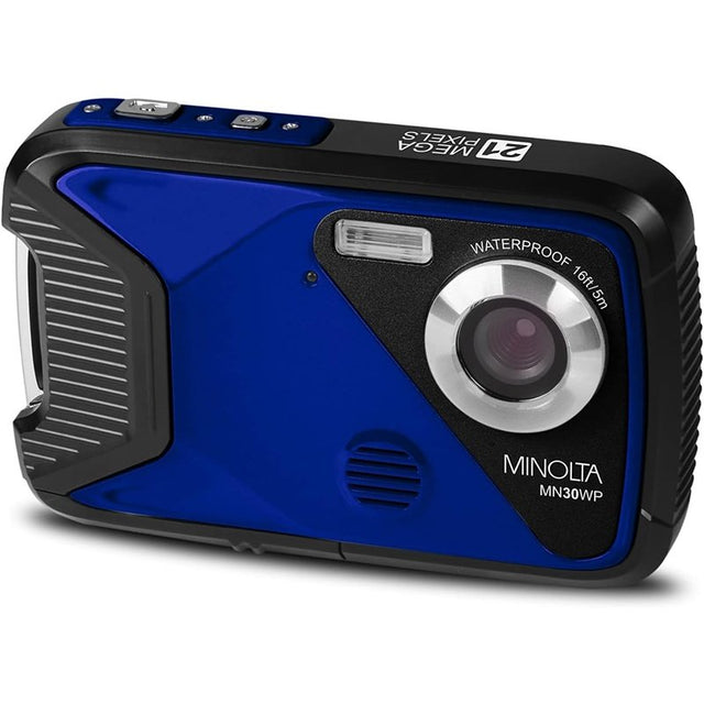 Minolta MN30WP 21MP 1080P HD Waterproof Digital Camera - Blue