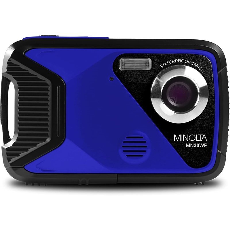 Minolta MN30WP 21MP 1080P HD Waterproof Digital Camera - Blue