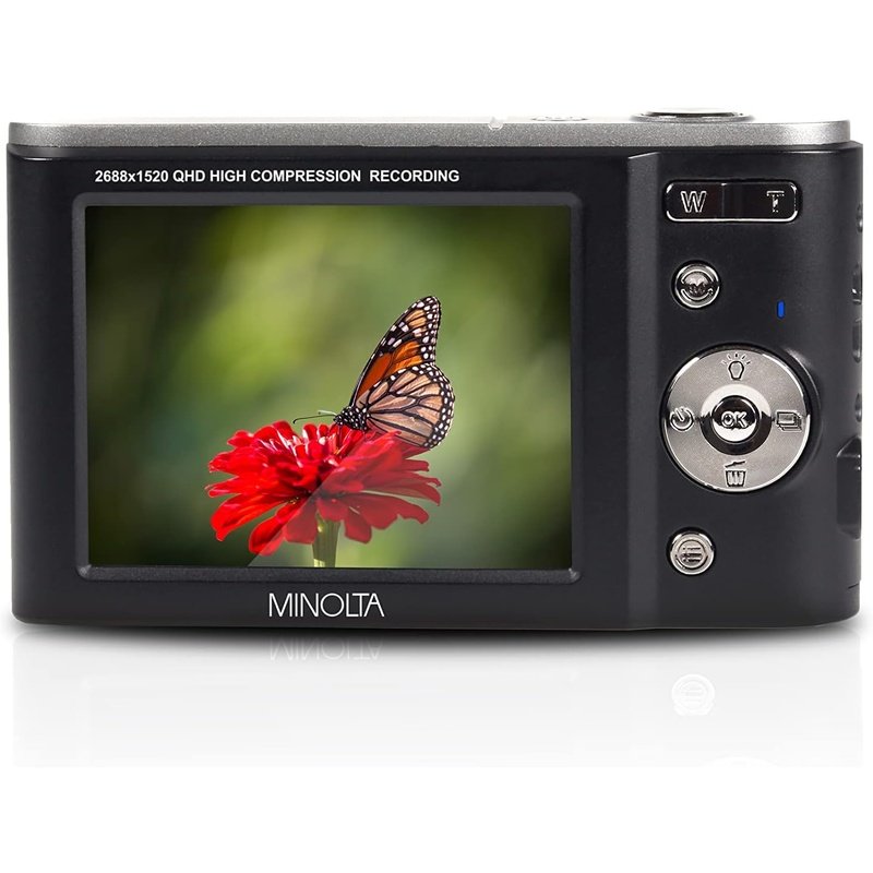 Minolta MND20-BK 44MP 2.7K Ultra HD Digital Camera Black