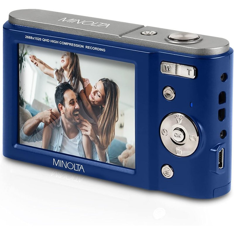 Minolta MND20-BLU 44MP 2.7K Ultra HD Digital Camera Blue