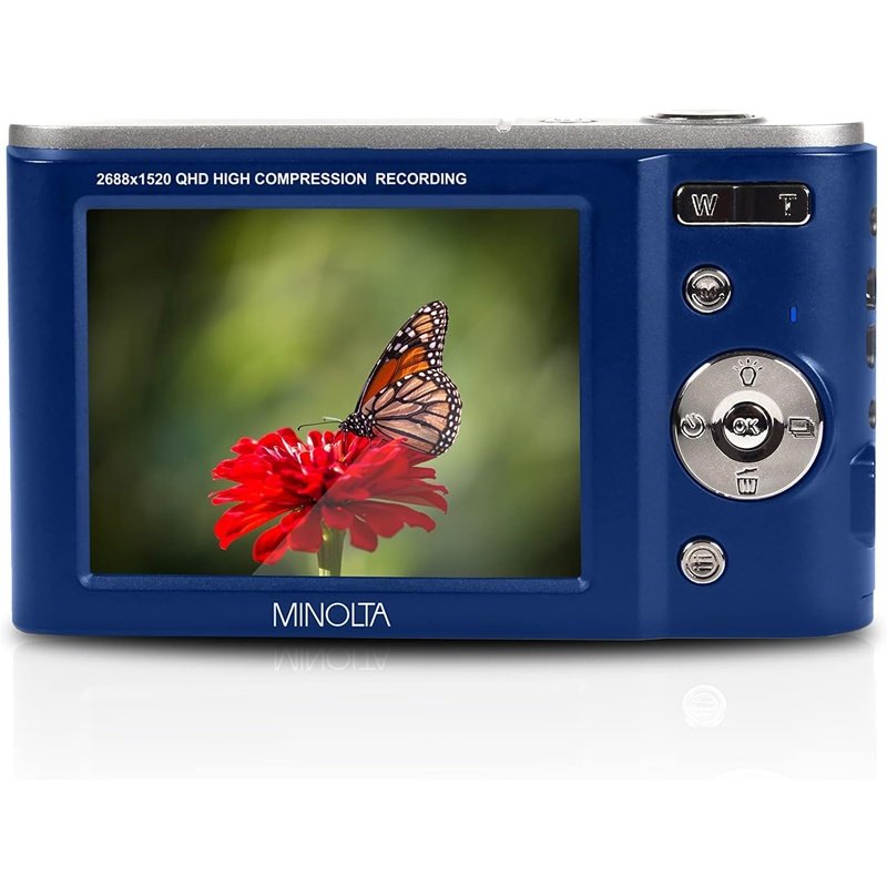 Minolta MND20-BLU 44MP 2.7K Ultra HD Digital Camera Blue
