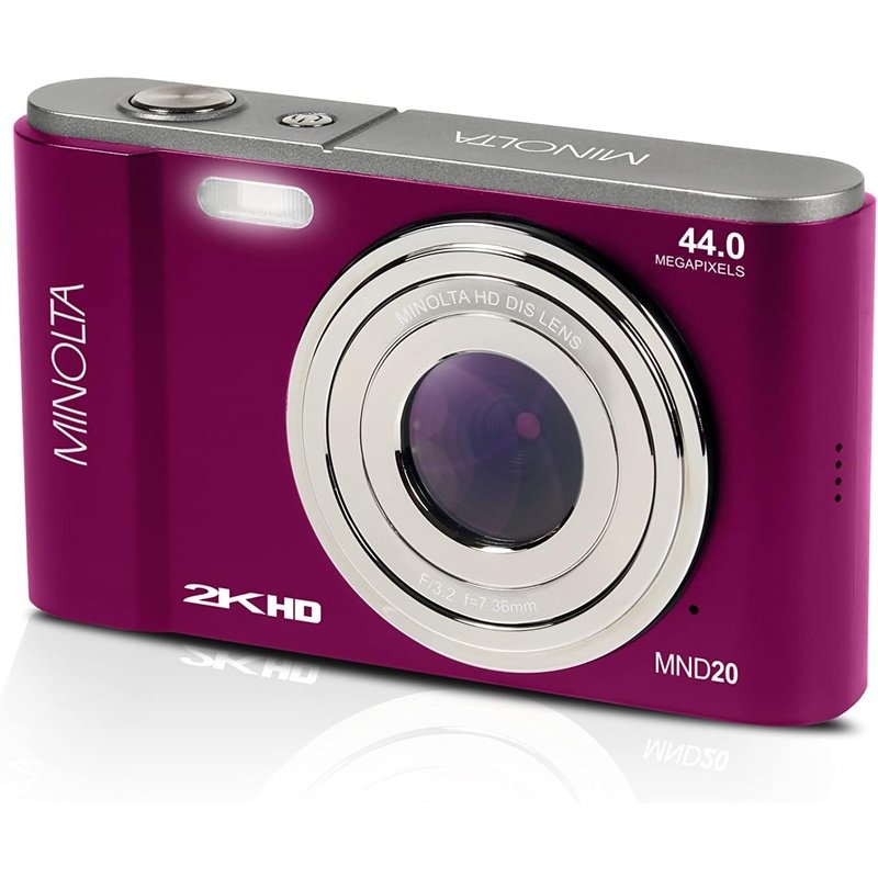 Minolta MND20-MG 44MP 2.7K Ultra HD Digital Camera Magenta