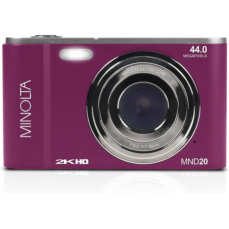 Minolta MND20-MG 44MP 2.7K Ultra HD Digital Camera Magenta