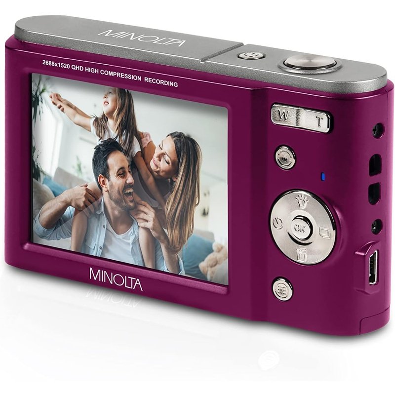 Minolta MND20-MG 44MP 2.7K Ultra HD Digital Camera Magenta