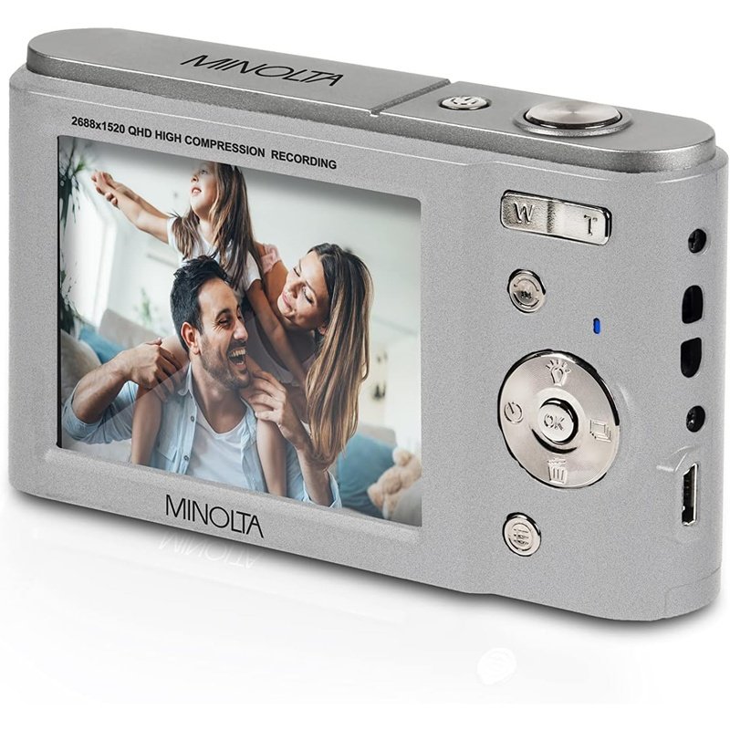 Minolta MND20-SL 44MP 2.7K Ultra HD Digital Camera Silver