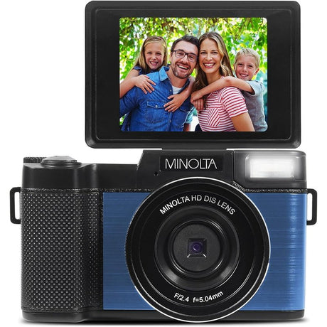 Minolta MND30 30MP 2.7K Ultra HD Digital Camera Blue