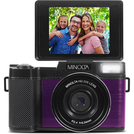 Minolta MND30 30MP 2.7K Ultra HD Digital Camera Purple