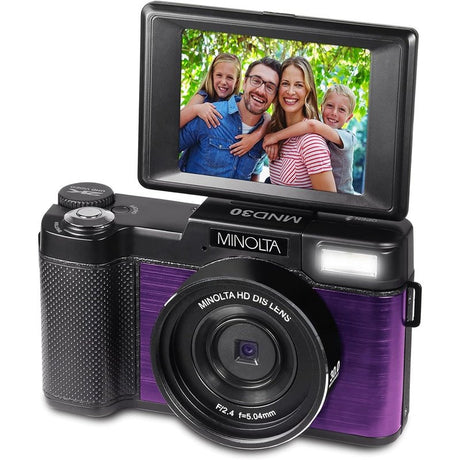 Minolta MND30 30MP 2.7K Ultra HD Digital Camera Purple