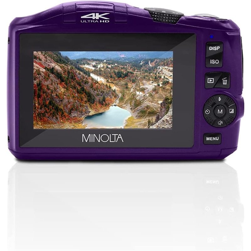 Minolta MND50-P 48MP 4K Ultra HD 16X Digital Zoom Camera Purple Bundle w/Camera Case