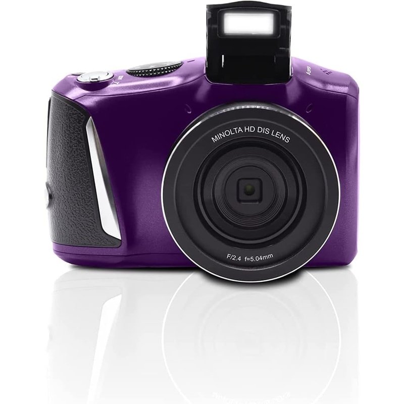 Minolta MND50-P 48MP 4K Ultra HD 16X Digital Zoom Camera Purple Bundle w/Camera Case