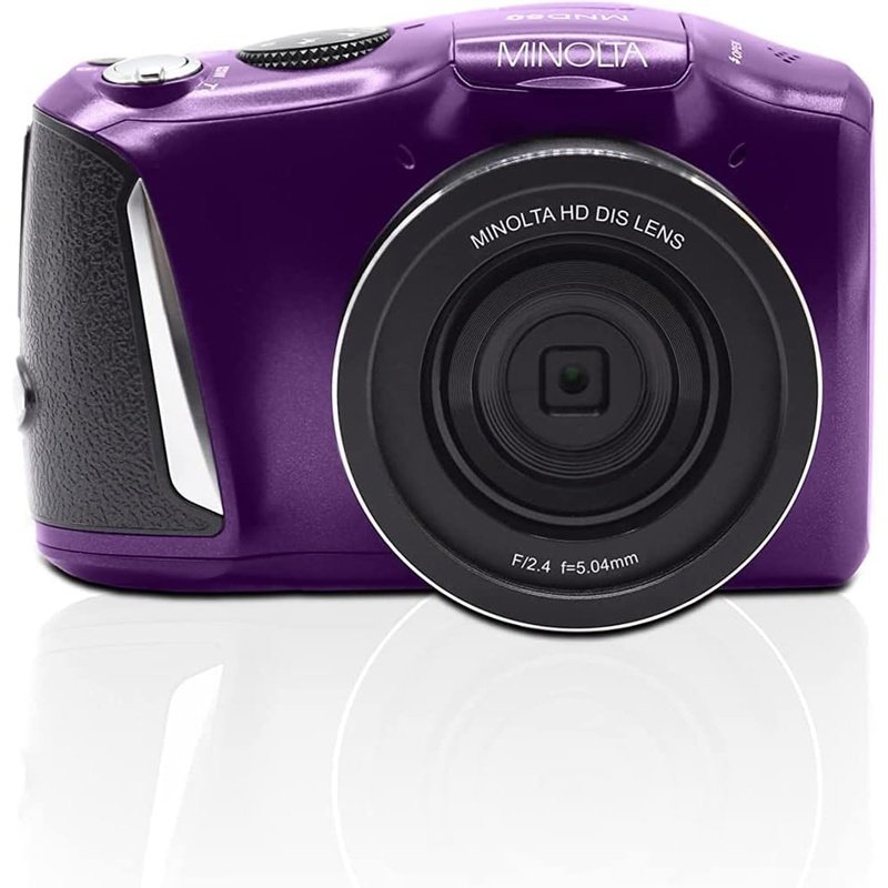 Minolta MND50-P 48MP 4K Ultra HD 16X Digital Zoom Camera Purple Bundle w/Camera Case