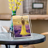 Modern Silver and Glass Tabletop Picture Frames