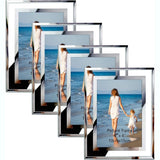 Modern Silver and Glass Tabletop Picture Frames