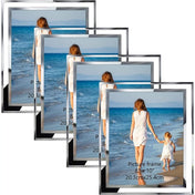 Modern Silver and Glass Tabletop Picture Frames