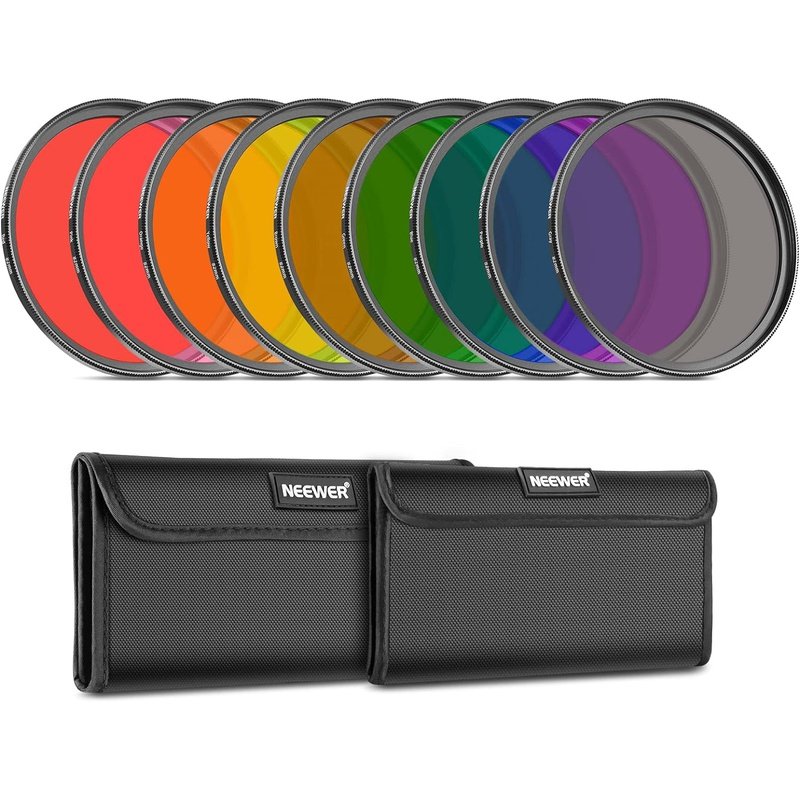 Neewer 9PC Full Color Resin Lens Filter Set, Available with 2 Pouches